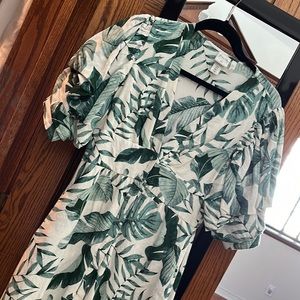 H&M x JOHANNA ORTIZ Linen blend tropic dress XS